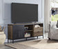ACME Nantan TV Stand, Rustic Oak & Black Finish FredCo