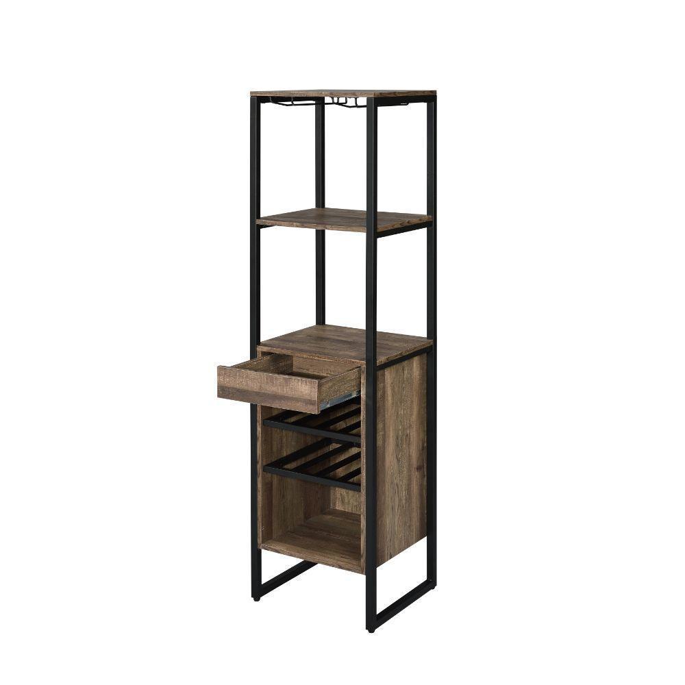 ACME Narik Wine Rack, Weathered Oak FredCo
