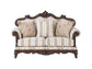 ACME Nayla Loveseat w/3 Pillows, Pattern Fabric & Walnut Finish FredCo