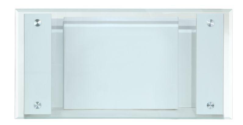 ACME Nevaeh Coffee Table, Clear Glass & White High Gloss Finish FredCo