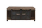 ACME Nineel Coffee Table, Obscure Glass, Rustic Oak & Black Finish FredCo