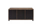 ACME Nineel Coffee Table, Obscure Glass, Rustic Oak & Black Finish FredCo