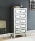 ACME Noor Cabinet, Mirrored & Faux Diamonds Inlay FredCo