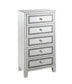 ACME Noor Cabinet, Mirrored & Faux Diamonds Inlay FredCo