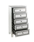 ACME Noor Cabinet, Mirrored & Faux Diamonds Inlay FredCo