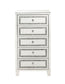 ACME Noor Cabinet, Mirrored & Faux Diamonds Inlay FredCo