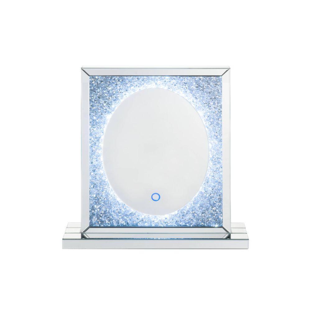 ACME Noralie Accent Decor w/LED, Mirrored & Faux Diamonds FredCo