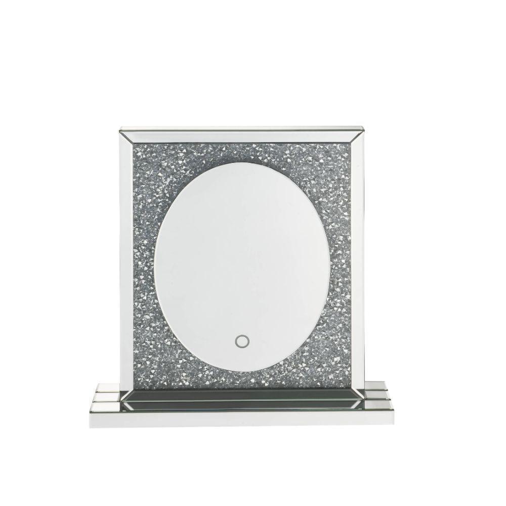 ACME Noralie Accent Decor w/LED, Mirrored & Faux Diamonds FredCo