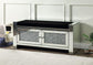 ACME Noralie Bench w/Storage, Mirrored & Faux Diamonds FredCo