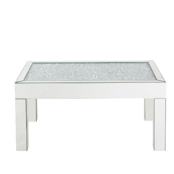ACME Noralie Coffee Table , Mirrored & Faux Diamonds3 FredCo