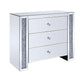 ACME Noralie Console Table, Mirrored & Faux Diamonds FredCo