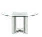 ACME Noralie Dining Table, Mirrored & Faux Diamond FredCo