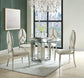 ACME Noralie Dining Table, Mirrored & Faux Diamond FredCo