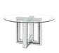 ACME Noralie Dining Table, Mirrored & Faux Diamond FredCo