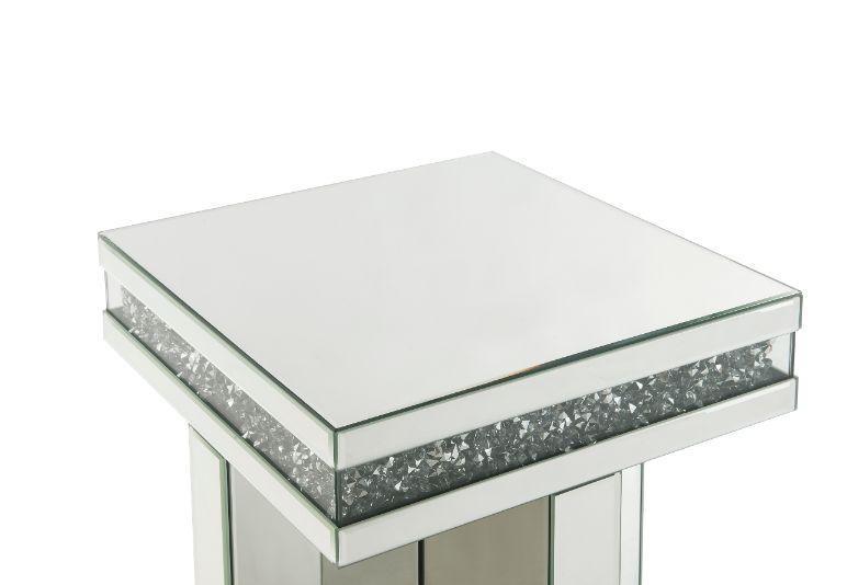 ACME Noralie End Table, Mirrored & Faux Diamond 2 FredCo
