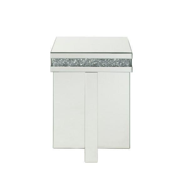 ACME Noralie End Table, Mirrored & Faux Diamond 2 FredCo