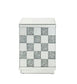 ACME Noralie End Table, Mirrored & Faux Diamonds 2 FredCo