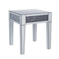 ACME Noralie End Table, Mirrored & Faux Diamonds FredCo