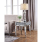 ACME Noralie End Table, Mirrored & Faux Diamonds FredCo