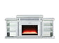 ACME Noralie Fireplace w/LED, Mirrored & Faux Diamonds FredCo