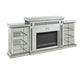 ACME Noralie Fireplace w/LED, Mirrored & Faux Diamonds FredCo