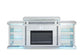 ACME Noralie Fireplace w/LED, Mirrored & Faux Diamonds FredCo