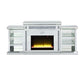 ACME Noralie Fireplace w/LED, Mirrored & Faux Diamonds FredCo