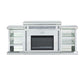 ACME Noralie Fireplace w/LED, Mirrored & Faux Diamonds FredCo