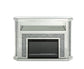ACME Noralie Fireplace w/LED, Mirrored & Faux Diamonds4 FredCo