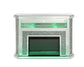 ACME Noralie Fireplace w/LED, Mirrored & Faux Diamonds4 FredCo
