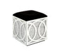 ACME Noralie Ottoman W/Storage, Mirrored & Faux Diamond FredCo