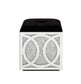 ACME Noralie Ottoman W/Storage, Mirrored & Faux Diamond FredCo
