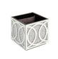 ACME Noralie Ottoman W/Storage, Mirrored & Faux Diamond FredCo