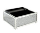 ACME Noralie Ottoman W/Storage, Mirrored & Faux Diamonds FredCo