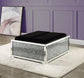 ACME Noralie Ottoman W/Storage, Mirrored & Faux Diamonds FredCo