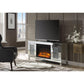 ACME Noralie TV Stand Fireplace, Mirrored & Faux Diamonds FredCo