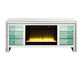 ACME Noralie TV Stand w/Fireplace & LED, Mirrored & Faux Diamonds FredCo