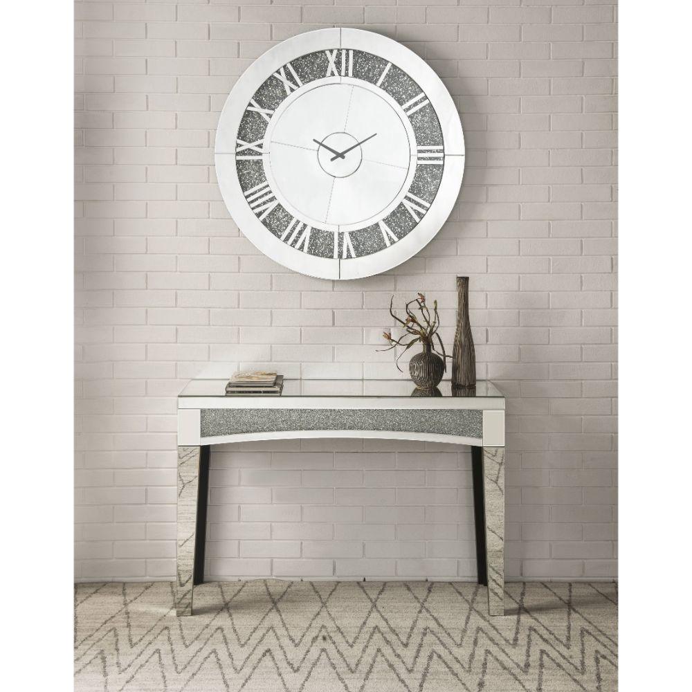 ACME Noralie Wall Clock w/Mirrored & Faux Diamonds FredCo