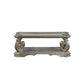 ACME Northville Coffee Table, Antique Silver & Clear Glass FredCo