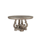 ACME Northville Dining Table w/Single Pedestal, Antique Silver FredCo