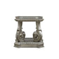 ACME Northville End Table, Antique Silver & Clear Glass FredCo