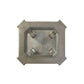 ACME Northville End Table, Antique Silver & Clear Glass FredCo