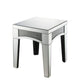 ACME Nowles End Table, Mirrored & Faux Stones FredCo