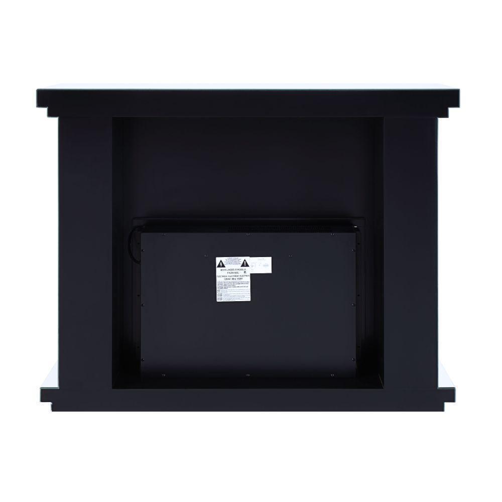 ACME Nowles Fireplace, Mirrored & Faux Stones FredCo