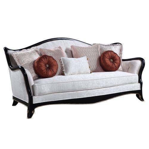 ACME Nurmive Sofa w/7Pillows, Beige Fabric FredCo