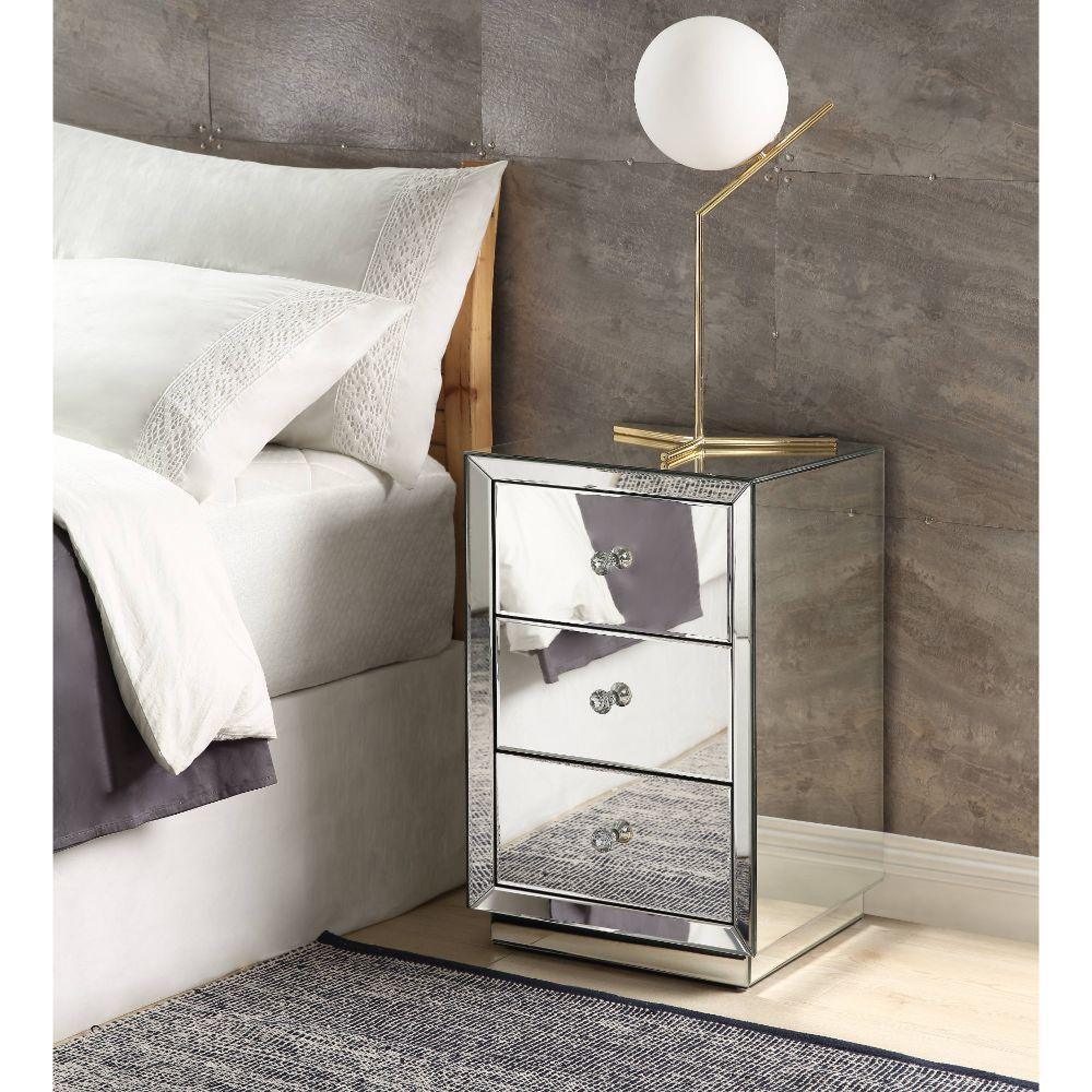 ACME Nyoka Accent Table, Mirrored FredCo