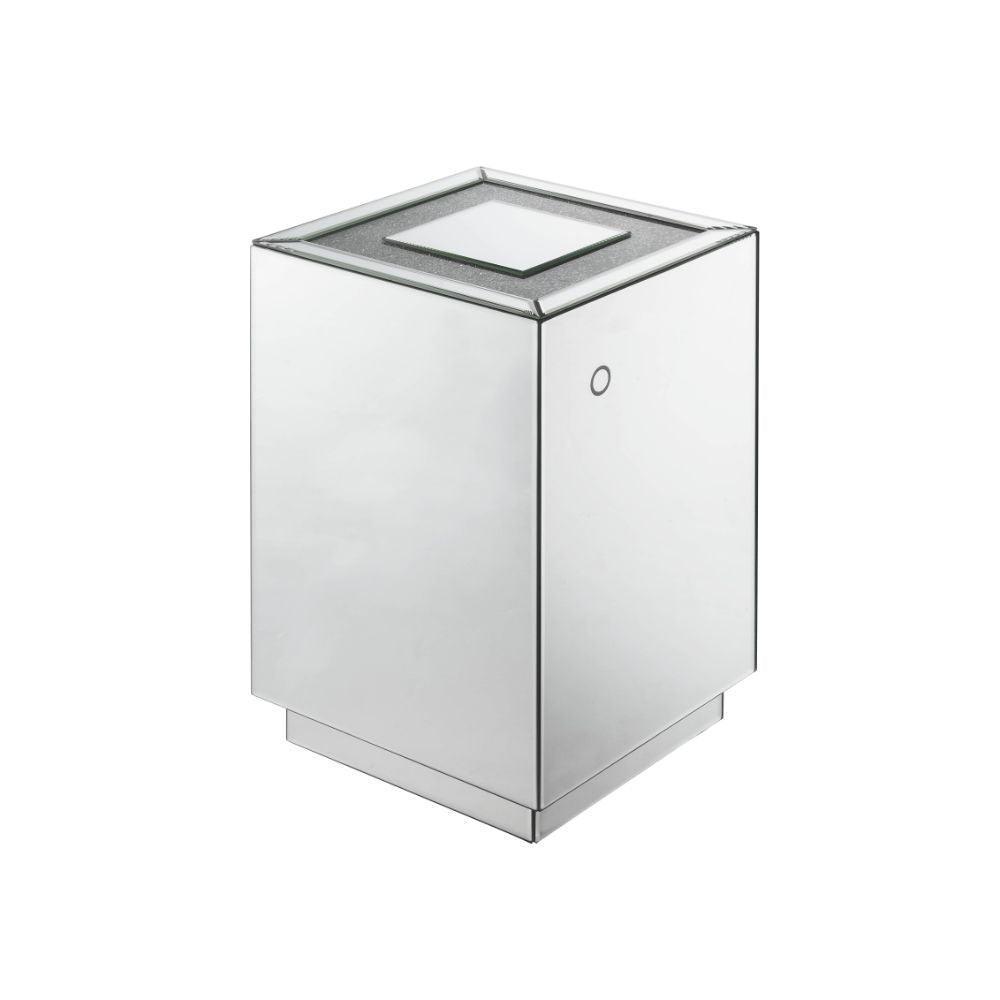 ACME Nyoka Accent Table w/LED, Mirrored & Faux Gems FredCo