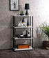 ACME Nypho Bookshelf, Antique White & Black Finish FredCo