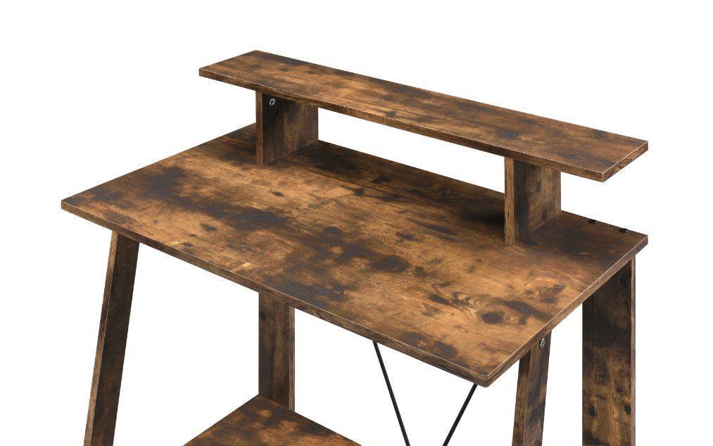 ACME Nypho Writing Desk, Weathered Oak & Black Finish FredCo