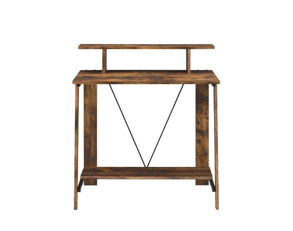 ACME Nypho Writing Desk, Weathered Oak & Black Finish FredCo
